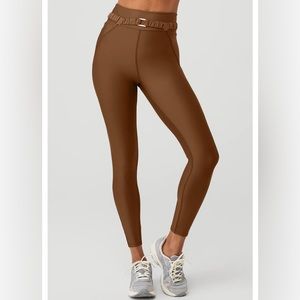 NWT ALO Airlift High-Waist 7/8 Charmer Legging in cinnamon brown